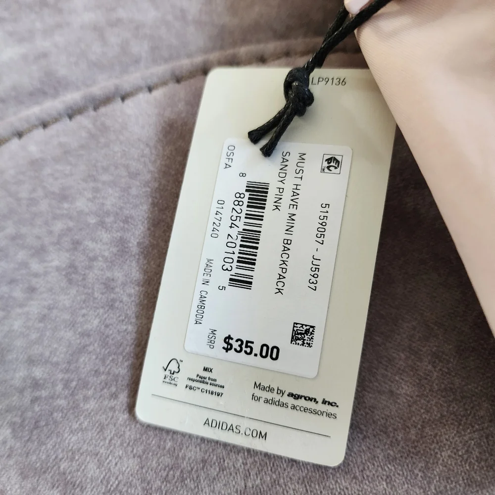 NWT Adidas Must Have Mini Pink Backpack